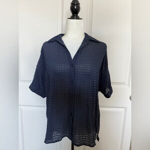 Navy Blue Button Down Shirt